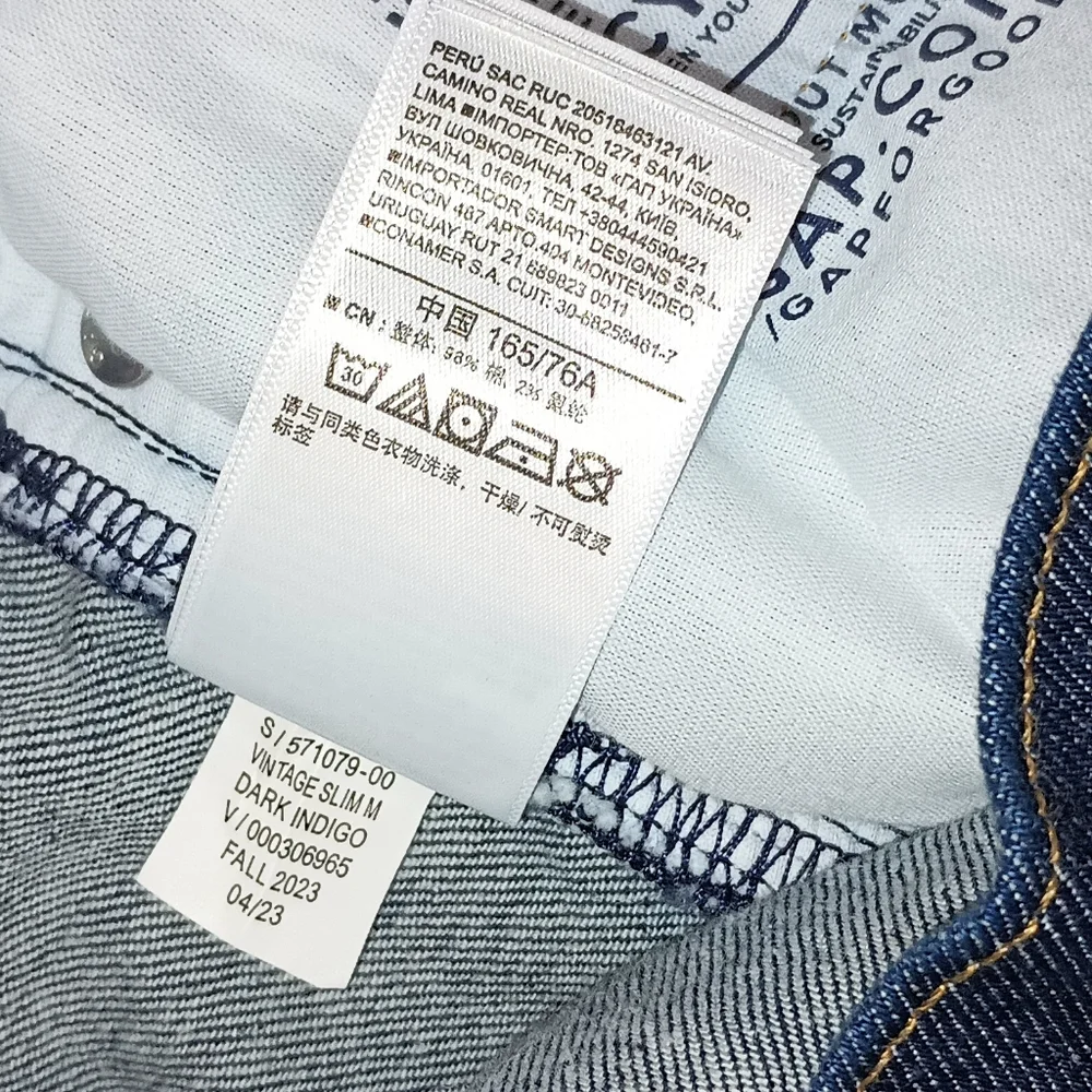 GAP Vintage‎ Slim Mid Rise Jeans Dark Indigo 30/10R